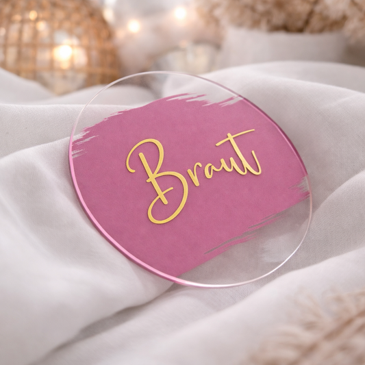 Acryl Platzkarte Babyrosa