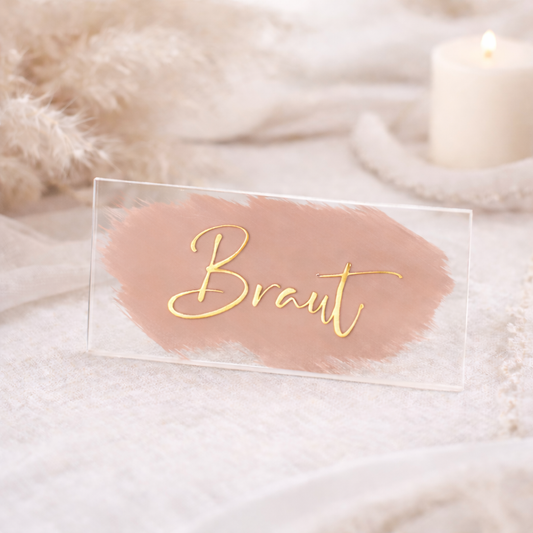 Acryl Platzkarte Babyrosa