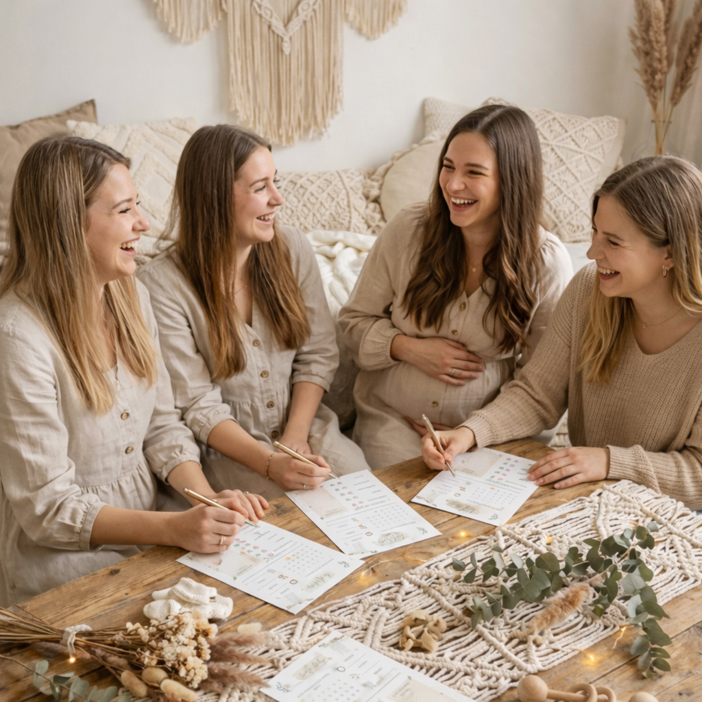 Babyparty Ratekarten „Hallo Baby“