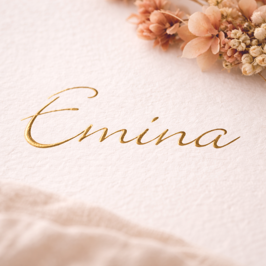 Personalisiertes Trockenblumen Bild mit Namen "Rosa"