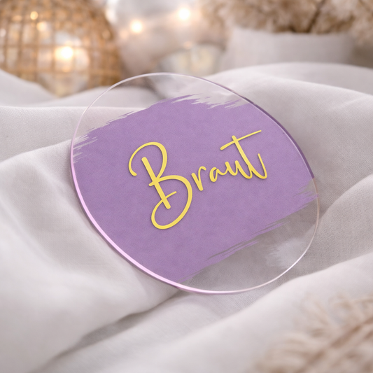 Acryl Platzkarte Flieder