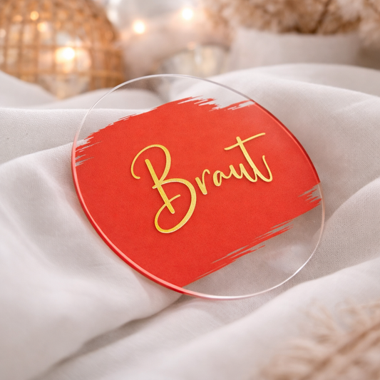 Acryl Platzkarte Koralle