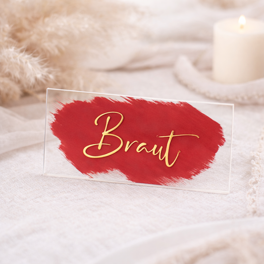 Acryl Platzkarte Koralle