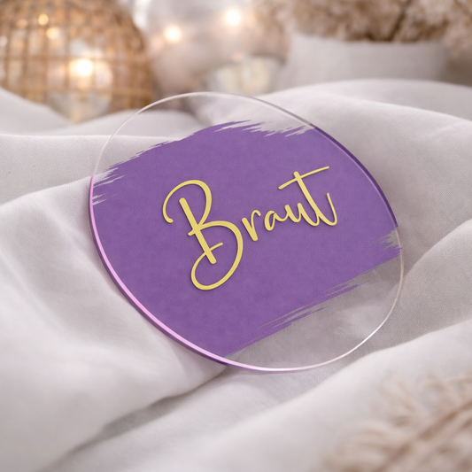 Acryl Platzkarte Lavendel