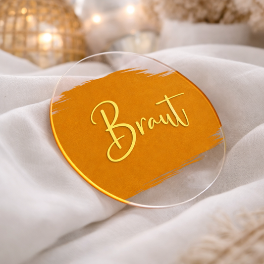 Acryl Platzkarte Zitrone