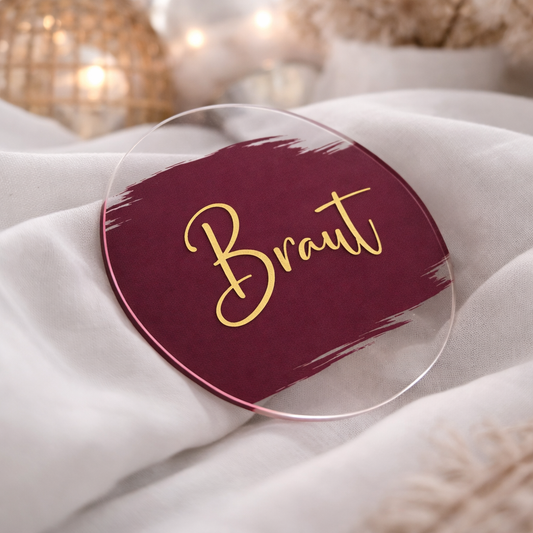 Acryl Platzkarte Mauve