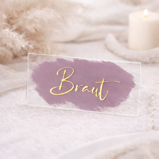 Acryl Platzkarte Mauve