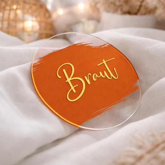 Acryl Platzkarte Peach