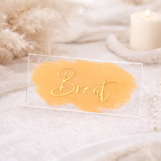 Acryl Platzkarte Peach