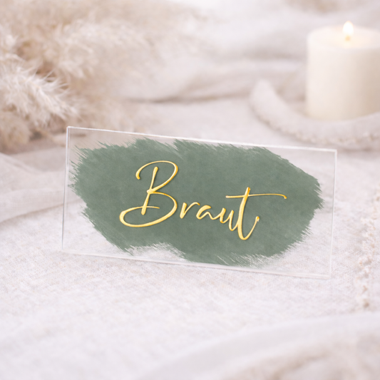 Acryl Platzkarte Salbei