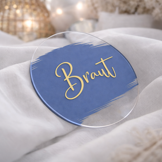 Acryl Platzkarte Veilchenblau