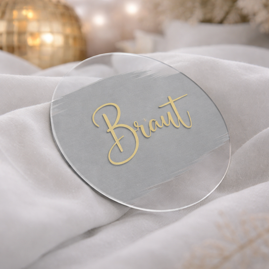 Acryl Platzkarte Weiß